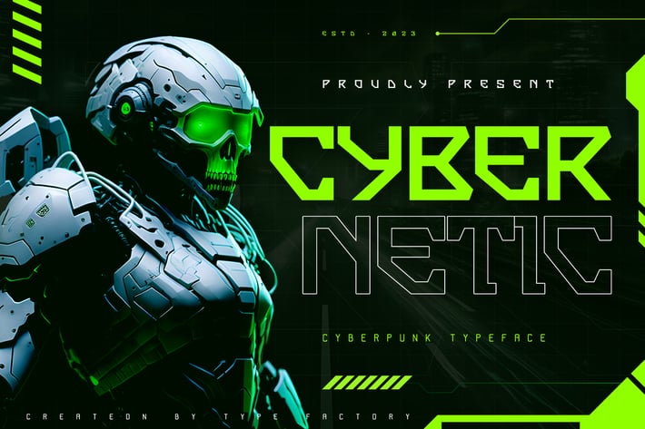 Cybernetic - Cyberpunk Typeface