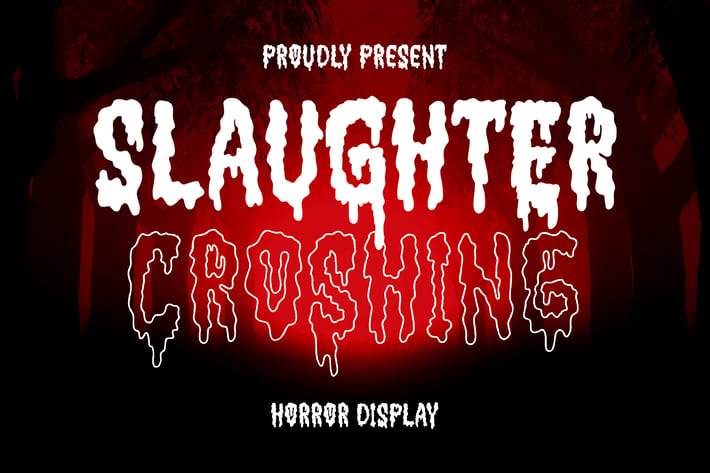 Slaughter Croshing Horor Display Font