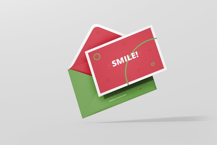 Greeting Card Mockup with Envelope