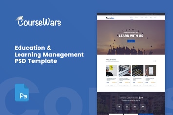 CourseWare - Learning Management PSD Template