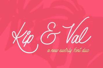 Kip & Val Script Font Duo