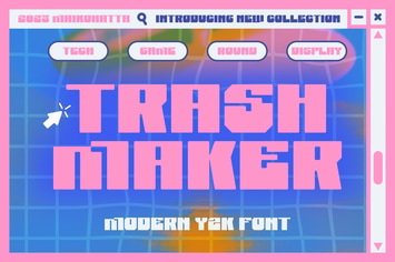 Trash Maker - Modern Y2k Font