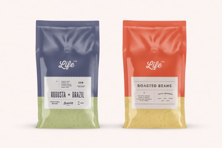 Standing Coffee Bag Mockups
