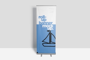 Roll-up Banner Mockup PSD