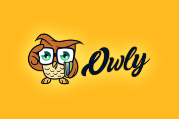 Cartoon Smart & Cute Little Owl Mascot Logo