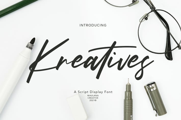 Kreatives Script Display Font