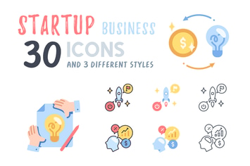 30 Startup Business icon set