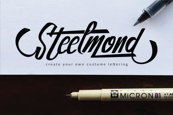Steelmond Lettering Logotype Font