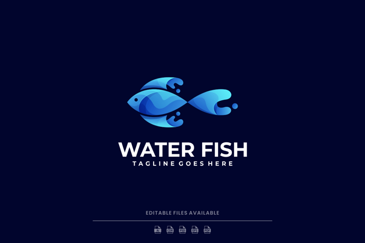 Fish Gradient Logo