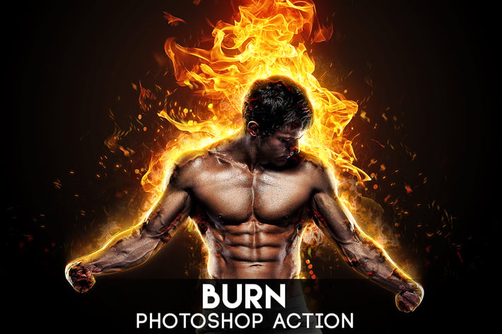 Burn Photoshop Action
