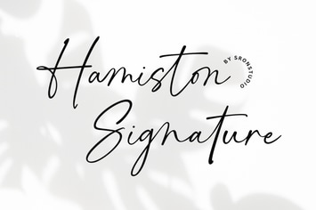 Hamiston - Signature Font