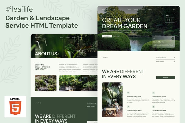 LeafLife - Garden & Landscape Service Template