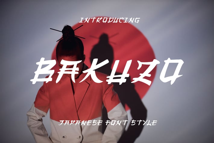 Bakuzo - Japanese Font Style