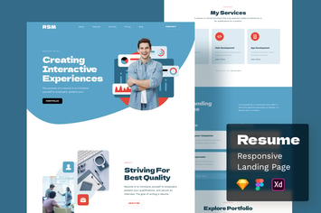 Resume Responsive Landing Page