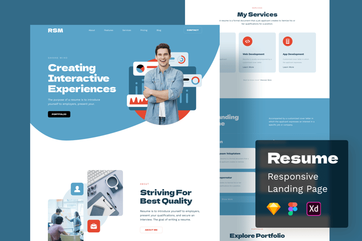 Resume Responsive Landing Page