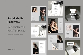 Social Media Posts Template vol.5
