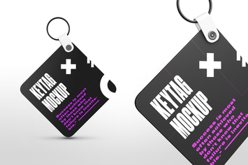 Square Key Tag Mockups