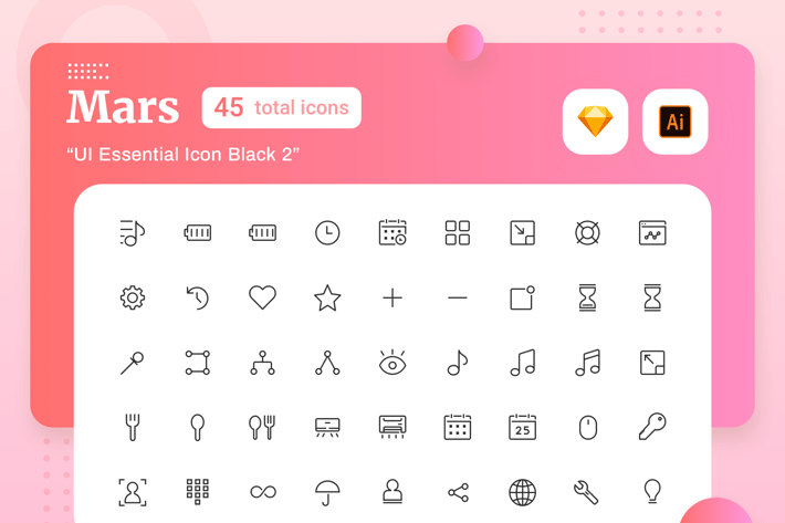 Mars - UI Essential Icon Black 2 