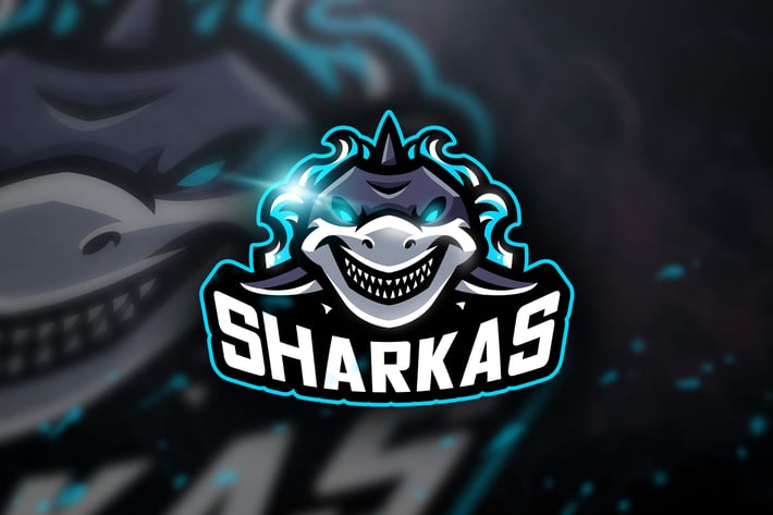 Sharkas - Mascot & Sports Logo