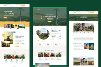 Agrikon -  Agriculture Organic Farmer PSD Template