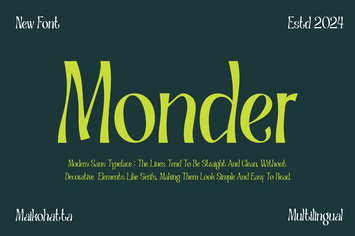 Monder - Modern Sans Serif Typeface