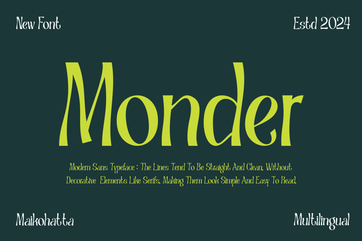 Monder - Modern Sans Serif Typeface