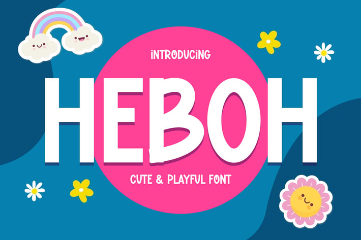 Heboh - Cute and Playful Display Font