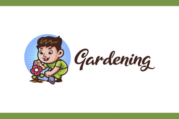 Kid Gardening - Gardening and Landscaping Logo