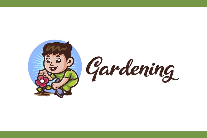 Kid Gardening - Gardening and Landscaping Logo
