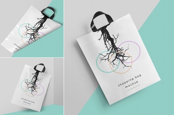 Plastic Polythene Shopping Bag Mockups