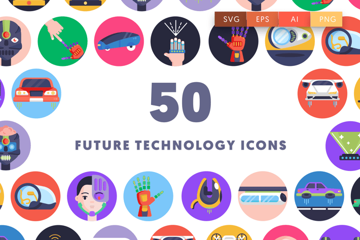 50 Future Technology Icons