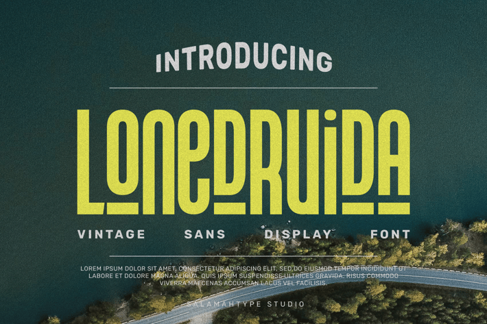 Lonedruida - Stylish Condensed Font