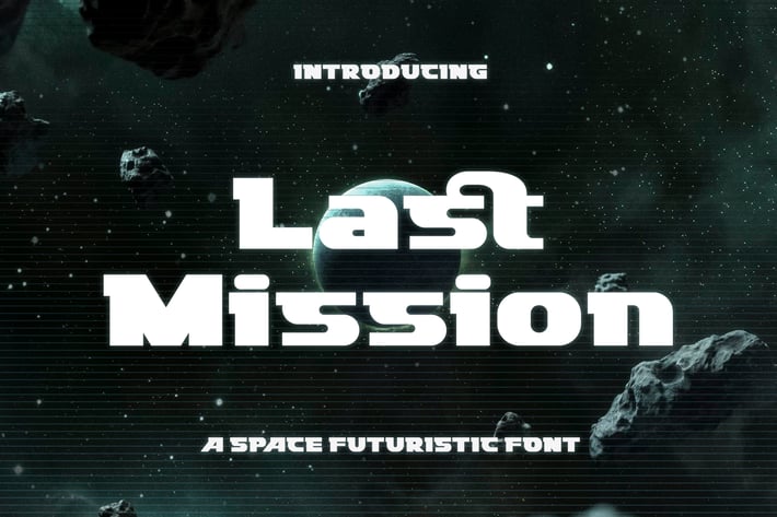 Last Mission – Space Futuristic Font