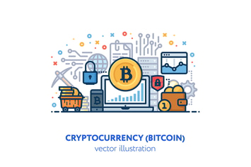 Bitcoin vector illustration