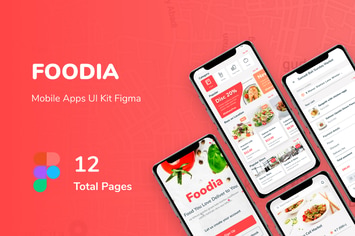 Foodia - Food Delivery Mobile App UI kit Figma