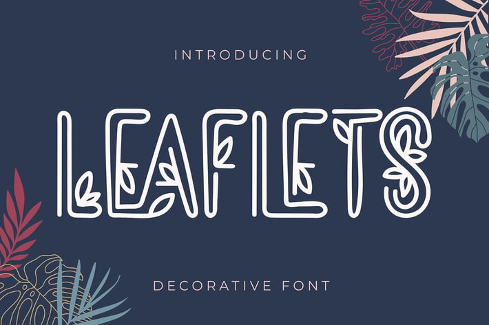 Leaflets | Decorative Font 