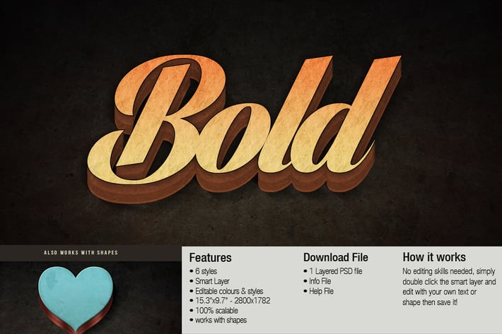 Retro 3D Text Effect