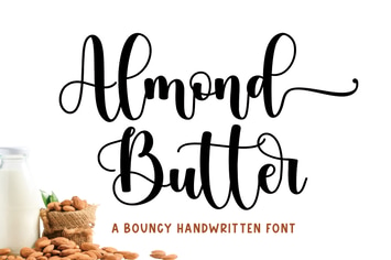 Almond Butter - Script Bouncy Font