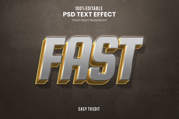 Fast - Sporty PSD Text Effect