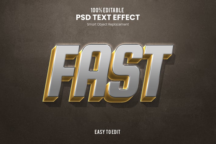 Fast - Sporty PSD Text Effect