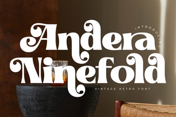 Andera Ninefold Vintage Retro Font