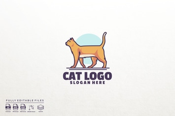 Cat logo template