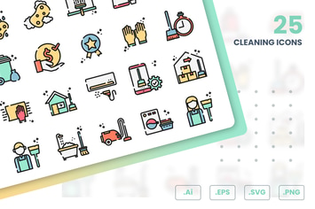 Cleaning Icons Set