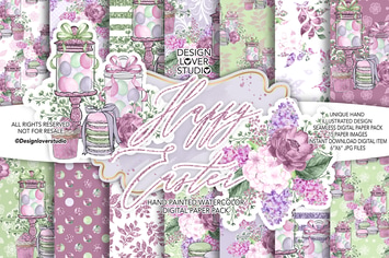 Happy Easter digital paper pack