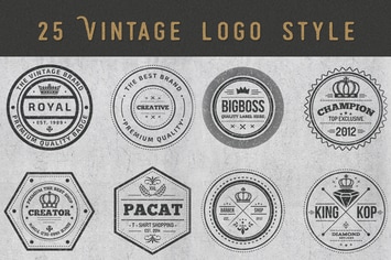 Vintage Style Badges and Logos