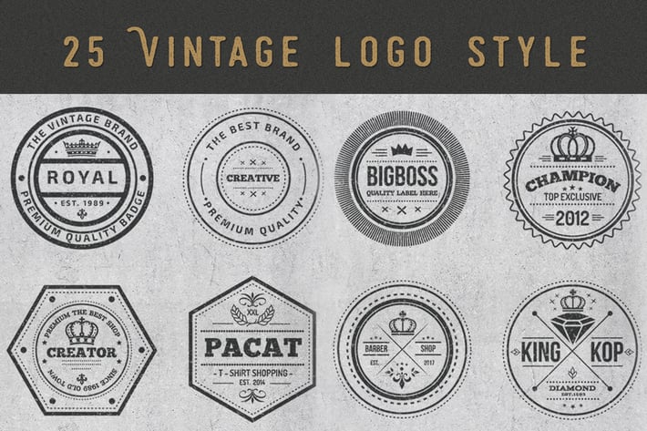 Vintage Style Badges and Logos