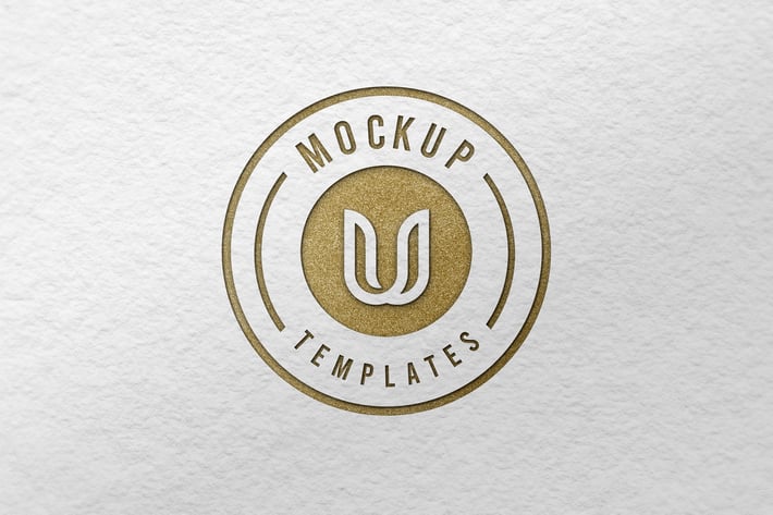 Gold Embossed Stamp Mockup