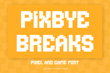 Pixbye Breaks - Game & Pixel Font