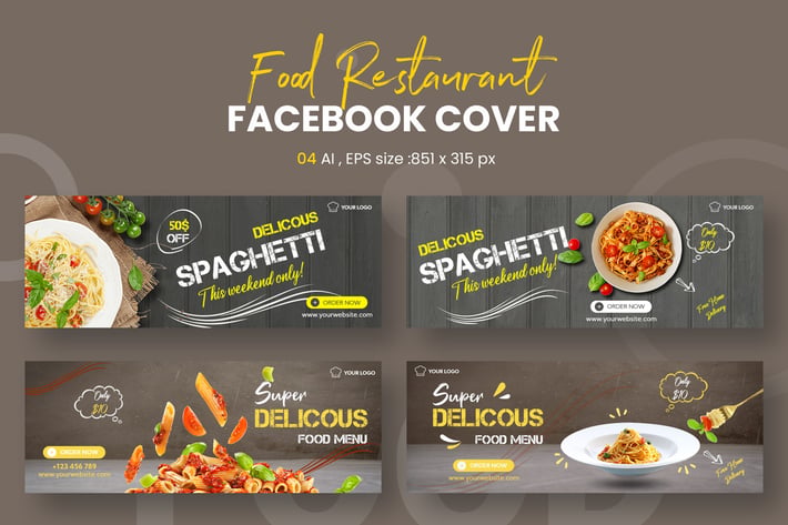 Food Promo Facebook Cover Template