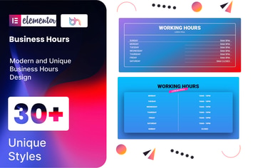 BWD Business Hours addon for elementor